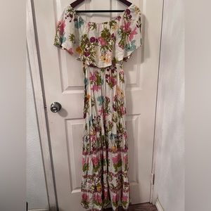 Floral off-shoulder dress